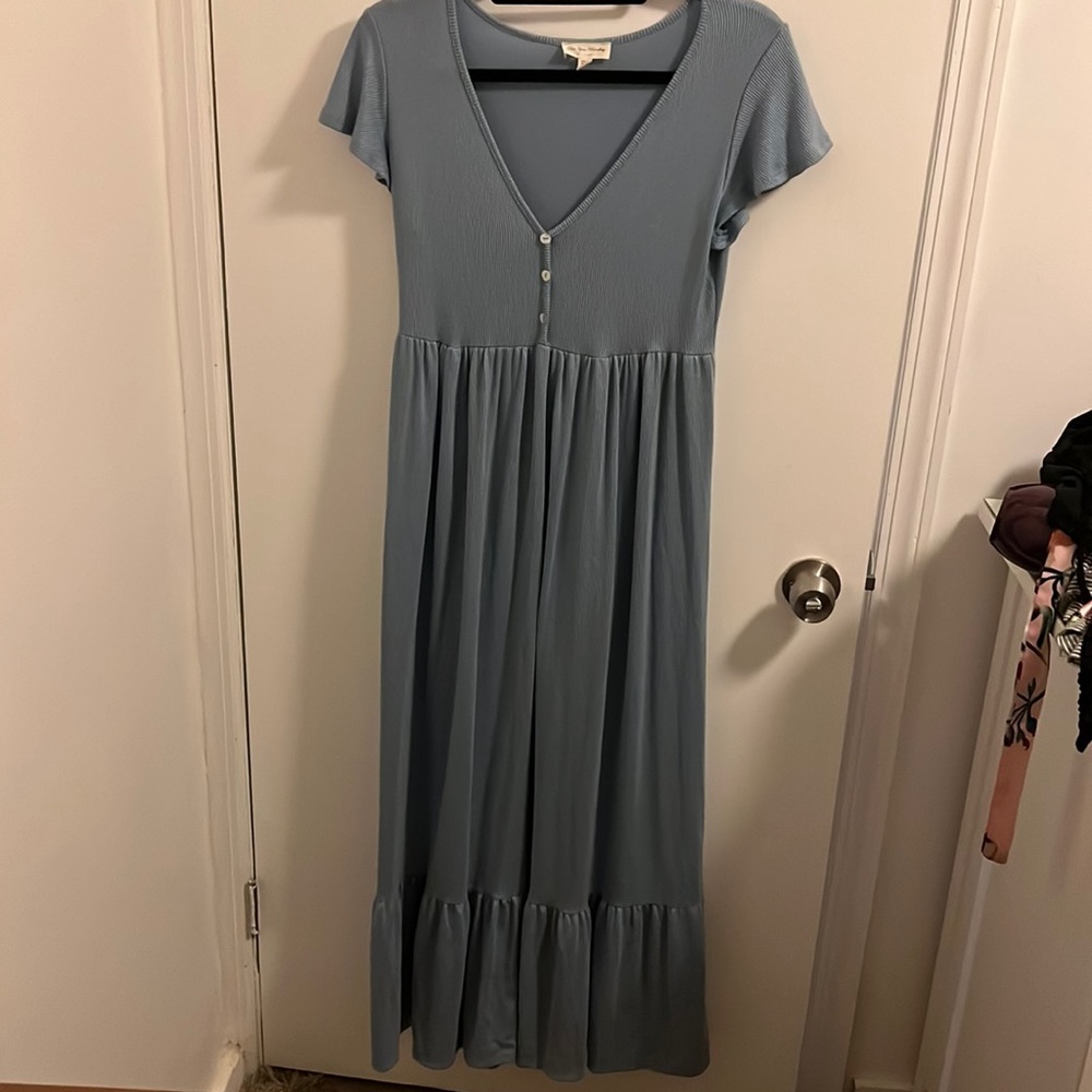 Dusty Blue Maxi Dress